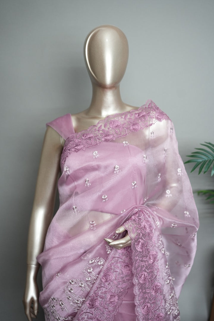 Glass Organza Saree TSA2425