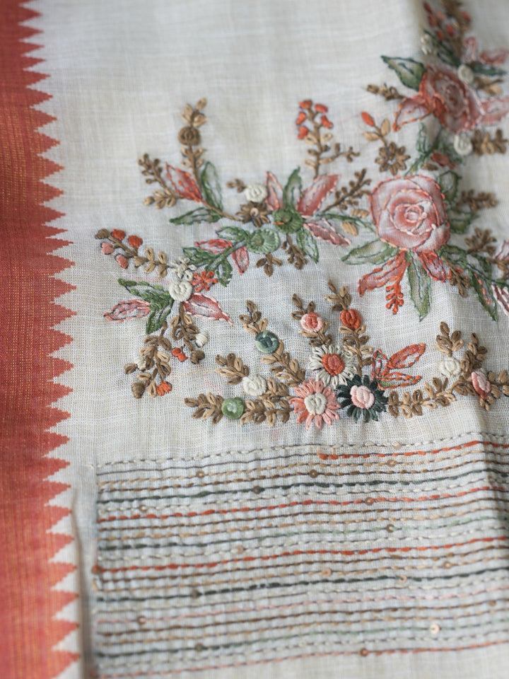 Tissue Linen Saree TSA2753