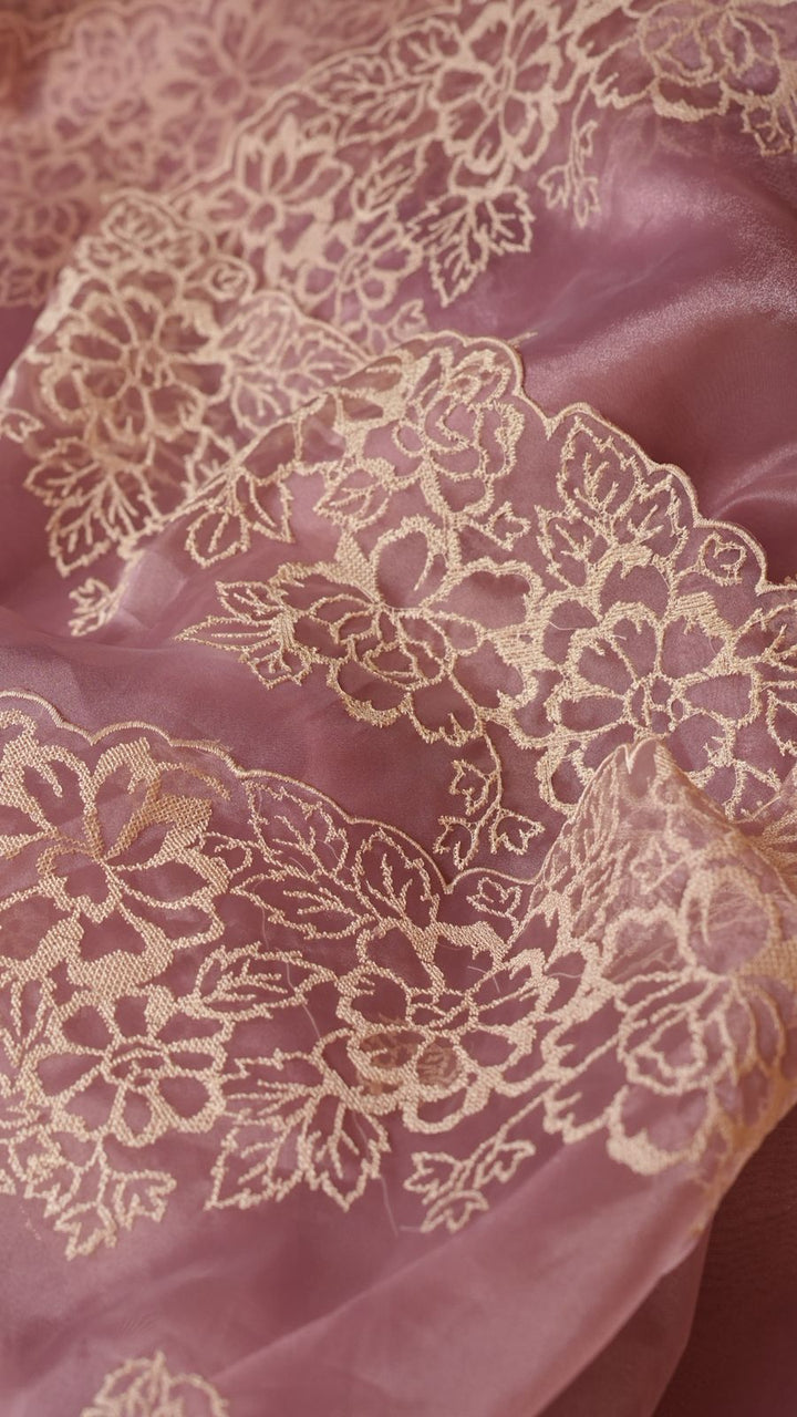 Glass Organza Saree TSA4284