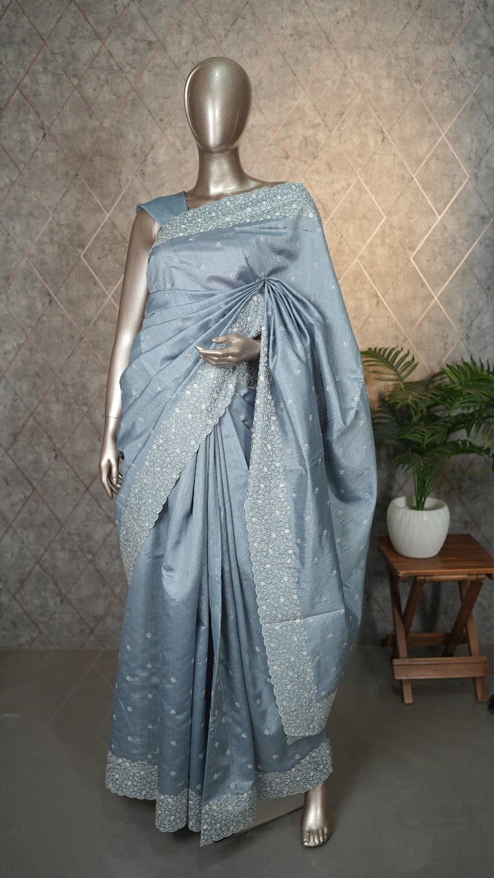 Semi-Tussar Saree TSA3558