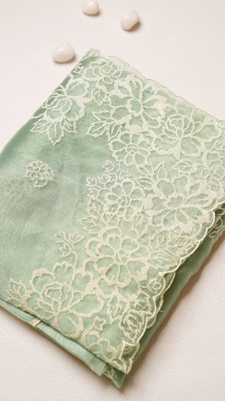 Glass Organza Saree TSA4284