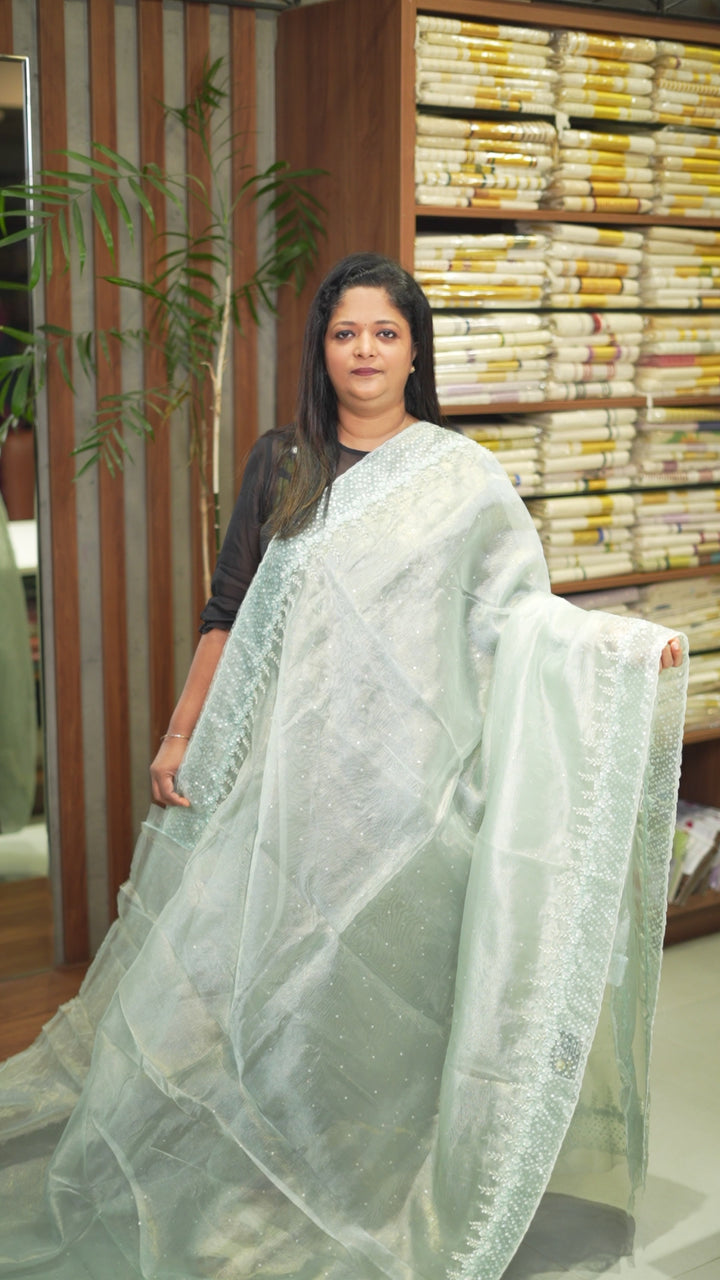 Crushed Tissue Saree TSA5884