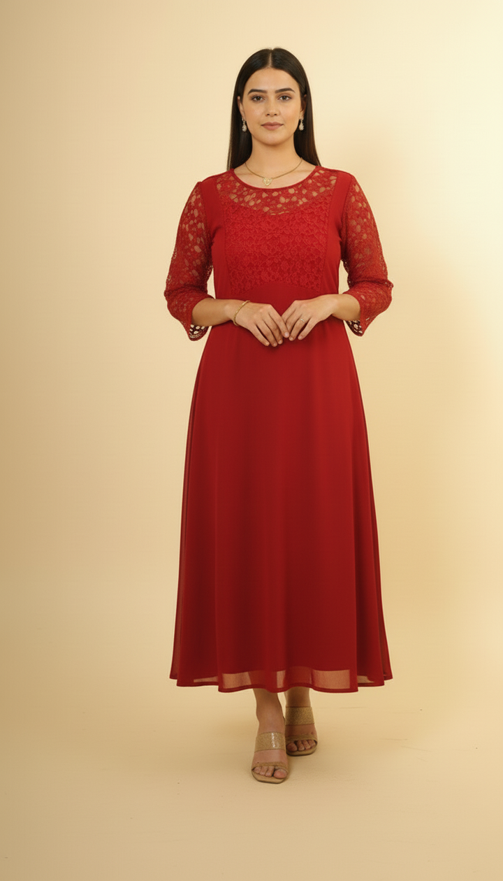 A-Line Paneled Dress TFR3005